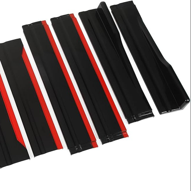 Universal - Side Body Kit ABS 3pcs Set Black/Red - 1112