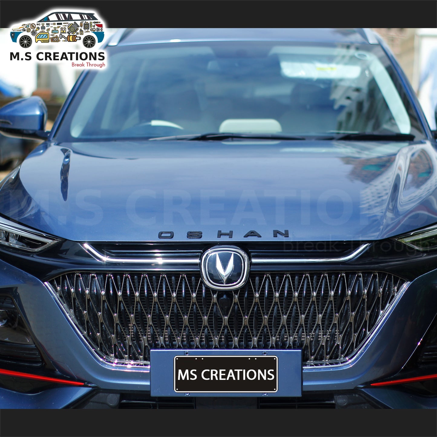 Oshan x7 - Bonnet Logo Alphabets BLACK - 124