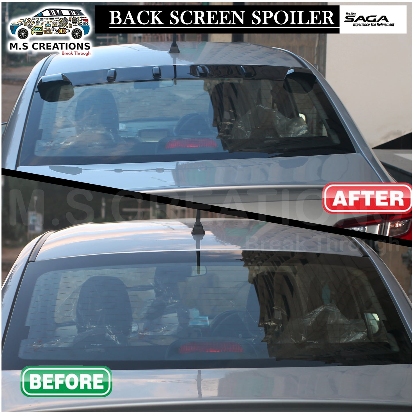Saga - Rear Wind Screen Spoiler - 353