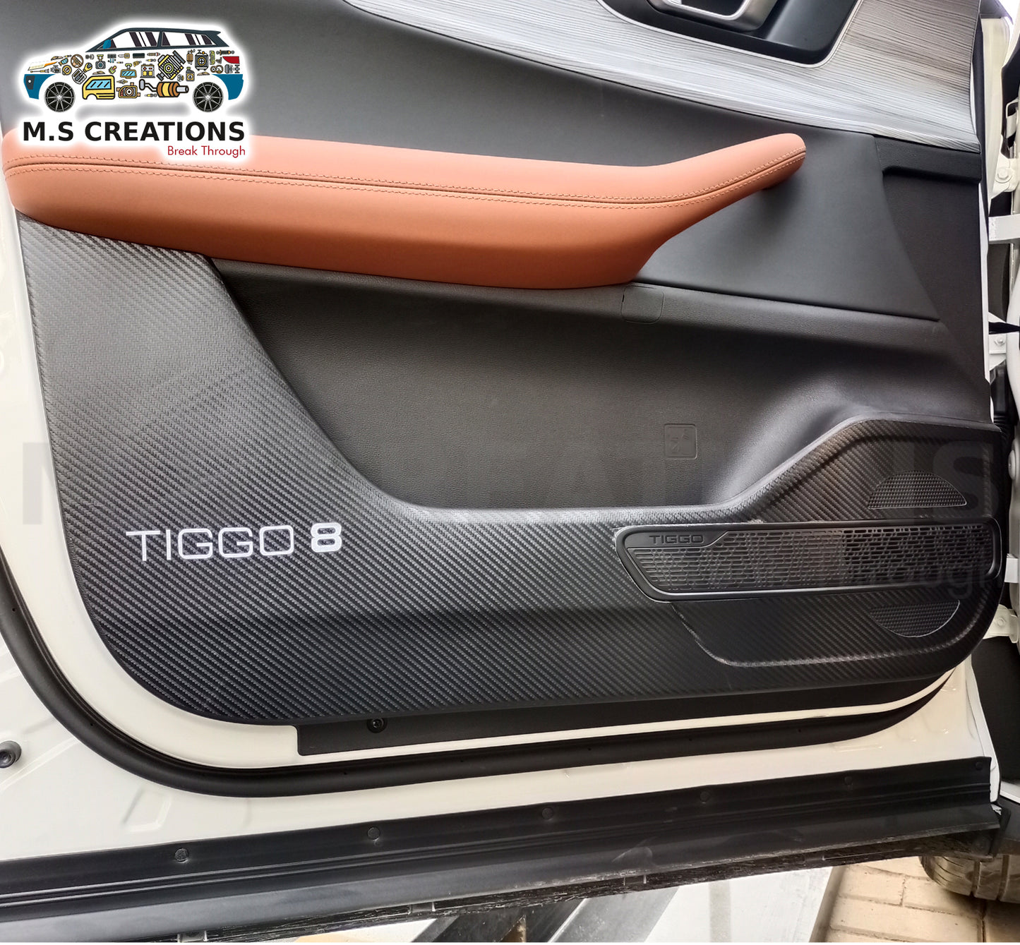Tiggo 8 - Anti Kick Door PU Sticker - 458