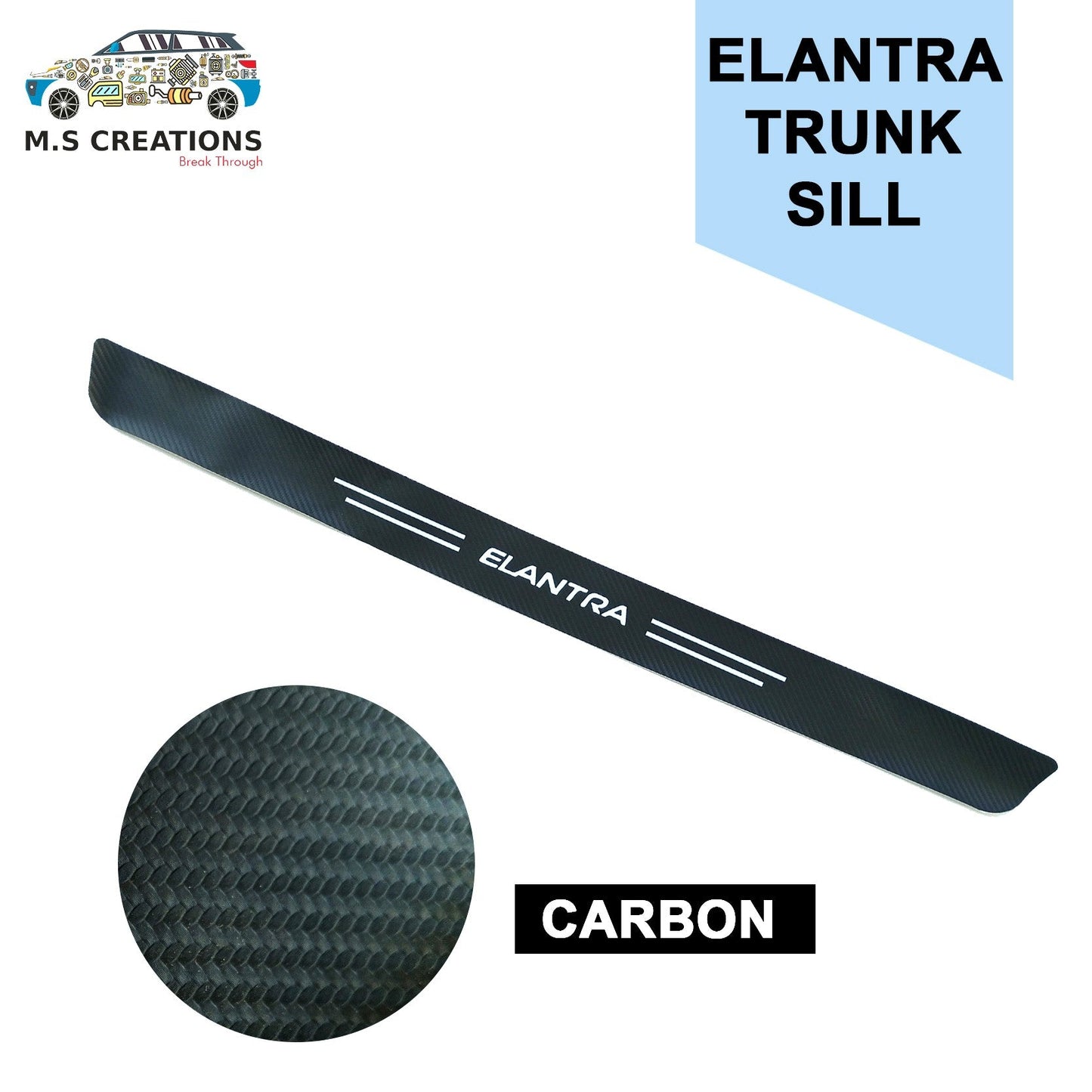 Elantra - Trunk Sill Sticker PU - 654