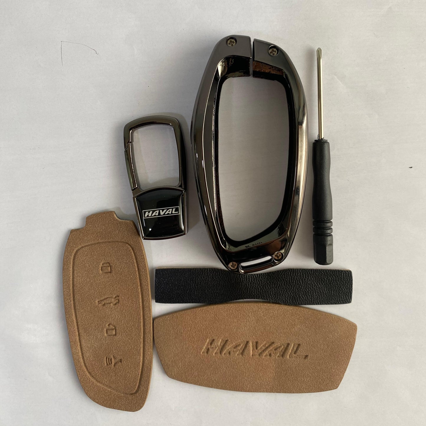 H6 - Key Cover Metal + Leather FACELIFT - 894
