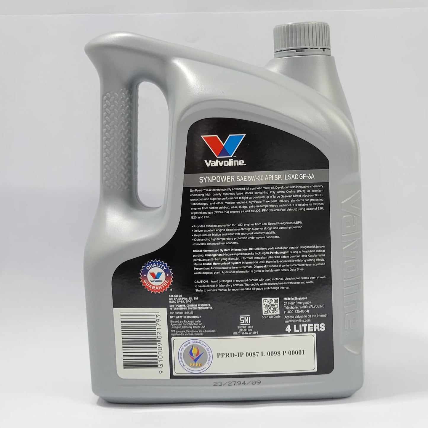 Universal - OIL Valvoline 5W30 SN+ PKR 3,000/Ltr - 1079