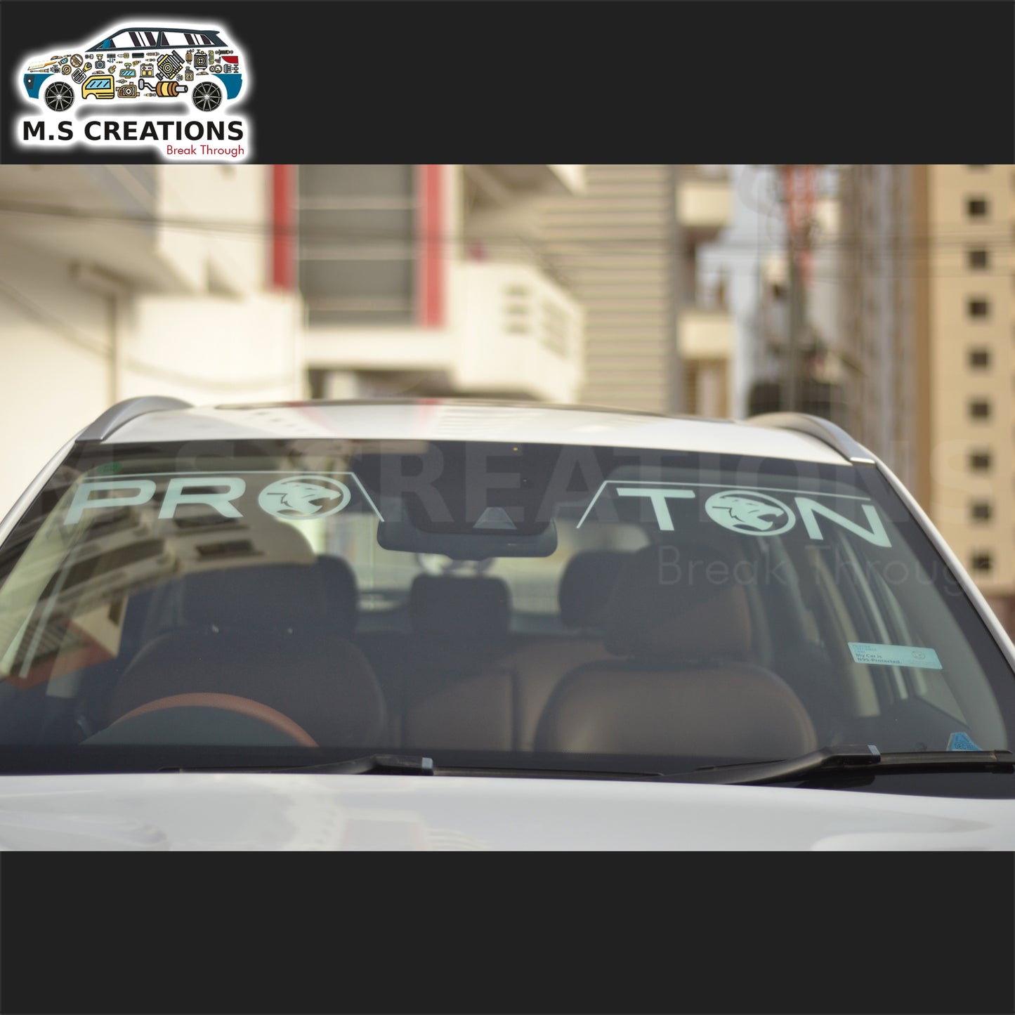 Proton X70 - Front Screen Sticker - 496