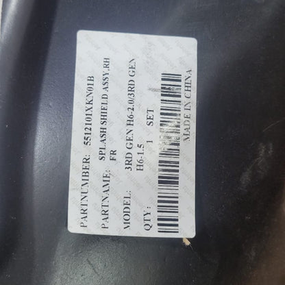 H6 - Front Mudguard Splash Shield RIGHT - 983